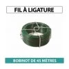CLOTURE & JARDIN Fil à Ligature Plastifié - Largeur 2,5mm - Longueur 45m
