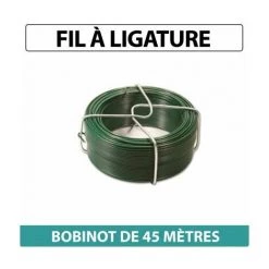 CLOTURE & JARDIN Fil à Ligature Plastifié - Largeur 2,5mm - Longueur 45m