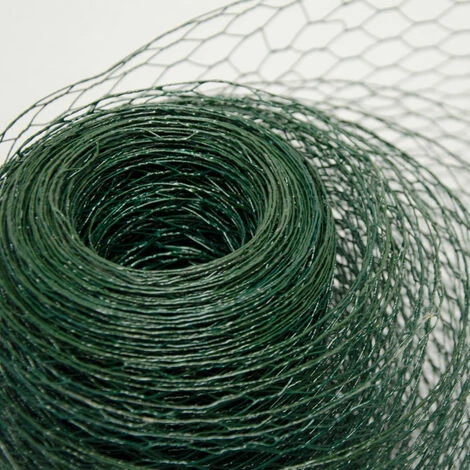 NIEDERBERG METALL Grillage à Mailles Hexagonales + Poteaux | Rouleau De 25m | Hauteur 0,5m | Maillage 13x13mm | Incl 20 Poteaux 80cm De Haut | Grillage Métallique Avec Revêtement En PVC Vert | Idéal Pour Animaux Et Plantes 4 NIEDERBERG METALL Grillage à Mailles Hexagonales + Poteaux | Rouleau De 25m | Hauteur 0,5m | Maillage 13x13mm | Incl 20 Poteaux 80cm De Haut | Grillage Métallique Avec Revêtement En PVC Vert | Idéal Pour Animaux Et Plantes – Image 4