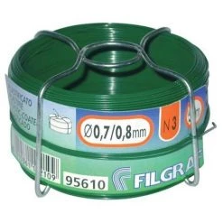 FILGRAF - Fil Attache - Plastifié Vert - 0.7 Mm - Bobine 50 M