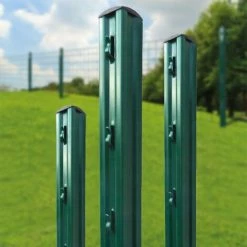 YOUSTEEL Poteau Universel De Clôture Acier Vert 6005 | Dimension: 1000 Mm Longueur