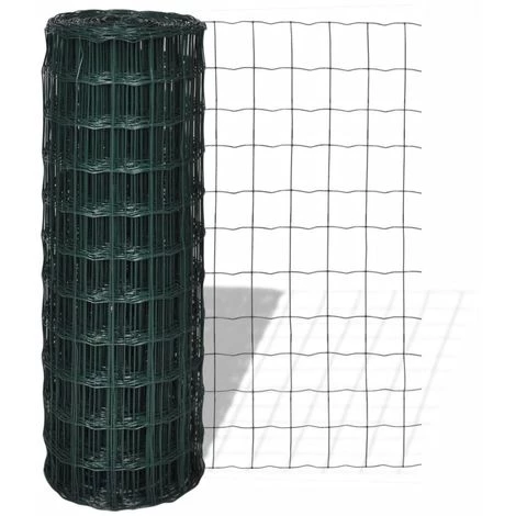 VIDAXL Clôture De Jardin 10 X 1 M Avec Maille De 76 X 63 Mm - Vert 1 VIDAXL Clôture De Jardin 10 X 1 M Avec Maille De 76 X 63 Mm - Vert