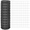 VIDAXL Clôture Euro 25 X 0,8 M Maille Acier 100 X 100 Mm Gris - Gris