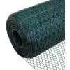 VOUNOT Grillage A Poule Avec Fils 13mm En PVC Gaine Vert 1x25M