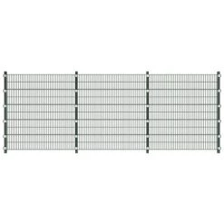 VidaXL Panneau De Clôture Avec Poteaux 6 X 2 M Vert - Vert