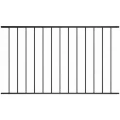 VidaXL Panneau De Clôture Acier Enduit De Poudre 1,7x1,25 M Noir - Noir