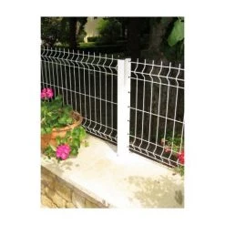 CLOTURE & JARDIN Platine Poteau à Encoches Blanc - JARDIMALIN - Blanc 9010 -Grillage et accessoire Soldes 1733778 3