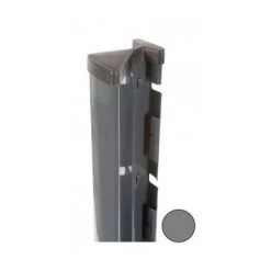 CLOTURE & JARDIN Poteau à Encoches Gris Anthracite - JARDIMALIN - 0,67 Mètre - Gris Anthracite (RAL 7016)