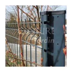 CLOTURE & JARDIN Poteau à Encoches Gris Anthracite - JARDIMALIN - 0,67 Mètre - Gris Anthracite (RAL 7016) -Grillage et accessoire Soldes 1733865 3