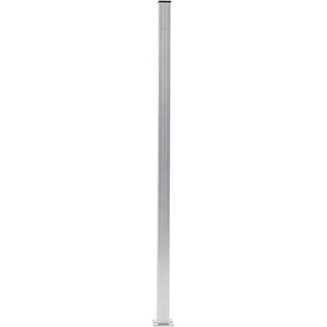 VidaXL Poteaux De Clôture 2 Pcs Aluminium 185 Cm - Argent 3 VidaXL Poteaux De Clôture 2 Pcs Aluminium 185 Cm - Argent – Image 3