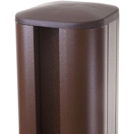 HHG Poteau En Aluminium Pour Clôture Sarthe En WPC, Pilier, Système De Connexion 1,86 ~ Marron 3 HHG Poteau En Aluminium Pour Clôture Sarthe En WPC, Pilier, Système De Connexion 1,86 ~ Marron – Image 3