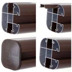 HHG Poteau En Aluminium Pour Clôture Sarthe En WPC, Pilier, Système De Connexion 1,86 ~ Marron 8 HHG Poteau En Aluminium Pour Clôture Sarthe En WPC, Pilier, Système De Connexion 1,86 ~ Marron -Grillage et accessoire Soldes 18937062 4