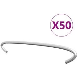 YOUTHUP Crochets De Gabion 50 Pcs Acier Galvanisé 15 Cm