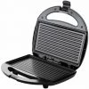 MONZANA Grill électrique Noir 750W Appareil à Sandwichs Viandes Saucisses Témoins Lumineux