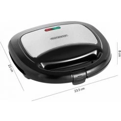 MONZANA Grill électrique Noir 750W Appareil à Sandwichs Viandes Saucisses Témoins Lumineux -Grillage et accessoire Soldes 19654985 5