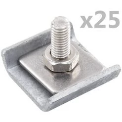 ASUPERMALL Ensemble De 25 Connecteurs De Tapis De Grille Argente