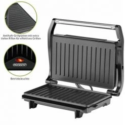 MONZANA Grill électrique Multifonction Grille-viande Presse à Paninis Appareil à Sandwich Barbecue De Table 28x22x9cm 750W 9 MONZANA Grill électrique Multifonction Grille-viande Presse à Paninis Appareil à Sandwich Barbecue De Table 28x22x9cm 750W -Grillage et accessoire Soldes 19795915 5