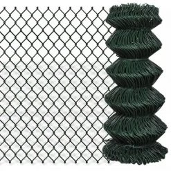 Topdeal Clôture à Mailles Losangées Acier 0,8x15 M Vert