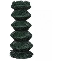 Topdeal Clôture à Mailles Losangées Acier 0,8x15 M Vert -Grillage et accessoire Soldes 22962912 3