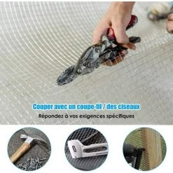 COSTWAY Grillage Pour Plantes Et Animaux Antirouille Maille: 7 X 7mm (15 X 1M) -Grillage et accessoire Soldes 23967662 3