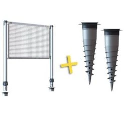 Kit Poteaux Multisports Télescopique + 2 Bases D'ancrage GARD&ROCK