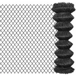 YOUTHUP Clôture à Mailles Acier 15 X 1,25 M Gris - Gris