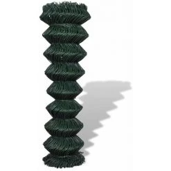 Hommoo Cloture A Mailles Losangees Acier Galvanise 1,5x15 M Vert HDV03520 -Grillage et accessoire Soldes 25258022 3