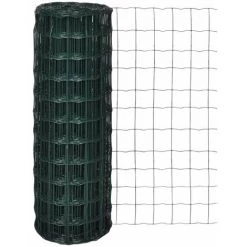 Hommoo Cloture Euro Acier 10 X 1,5 M Vert HDV03634
