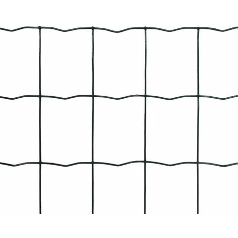Hommoo Cloture Euro Acier 10 X 1,5 M Vert HDV03634 2 Hommoo Cloture Euro Acier 10 X 1,5 M Vert HDV03634 – Image 2