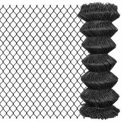 Hommoo Cloture A Mailles Acier 15 X 1 M Gris HDV04546