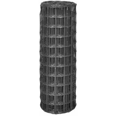 Hommoo Cloture Euro Acier 25 X 0,8 M Gris HDV04636 2 Hommoo Cloture Euro Acier 25 X 0,8 M Gris HDV04636 – Image 2