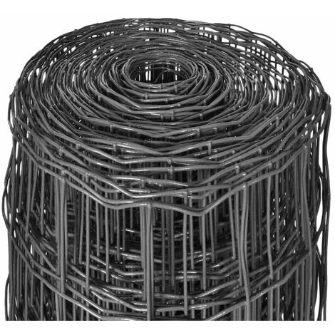 Hommoo Cloture Euro Acier 25 X 0,8 M Gris HDV04636 3 Hommoo Cloture Euro Acier 25 X 0,8 M Gris HDV04636 – Image 3