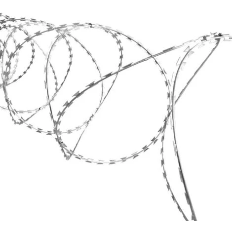 ASUPERMALL Fil Barbele NATO BTO-22 Acier Galvanise 150 M 2 ASUPERMALL Fil Barbele NATO BTO-22 Acier Galvanise 150 M – Image 2