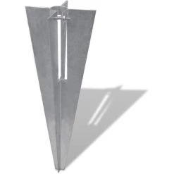 TRUE DEAL Piquets De Poteau De Clôture 2 Pcs Acier -Grillage et accessoire Soldes 26118100 3