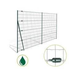 CLOTURE & JARDIN Grillage Soudé Vert - JARDIMALIN - Maille 100 X 75mm - 1 Mètre - Vert (RAL 6005)