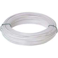 SANS MARQUE Fil De Tension Galvanisé Plastifié - Longueur 100 M - Diamètre 2,7 Mm - Blanc