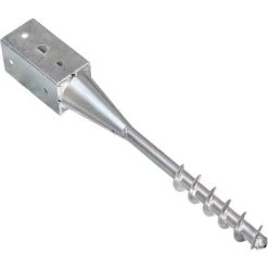 YOUTHUP Piquets Au Sol 2 Pcs Argenté 10x10x57 Cm Acier Galvanisé 8 YOUTHUP Piquets Au Sol 2 Pcs Argenté 10x10x57 Cm Acier Galvanisé -Grillage et accessoire Soldes 27651787 4