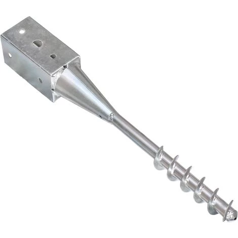 YOUTHUP Piquets Au Sol 2 Pcs Argenté 10x10x57 Cm Acier Galvanisé 4 YOUTHUP Piquets Au Sol 2 Pcs Argenté 10x10x57 Cm Acier Galvanisé – Image 4