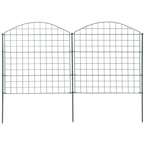 ESTEXO Set De Clôture Clôture De Jardin Clôture Grillagée En Métal 10 éléments 4 ESTEXO Set De Clôture Clôture De Jardin Clôture Grillagée En Métal 10 éléments – Image 4
