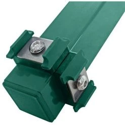 ESTEXO Poteau D'angle Pour Clôture à Double Barre 130 Cm RAL 6005 Clôture De Jardin -Grillage et accessoire Soldes 29542330 3