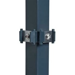 ESTEXO Poteau D'angle Pour Clôture à Double Barreaux 170 Cm RAL 7016 Clôture De Jardin -Grillage et accessoire Soldes 29542337 4