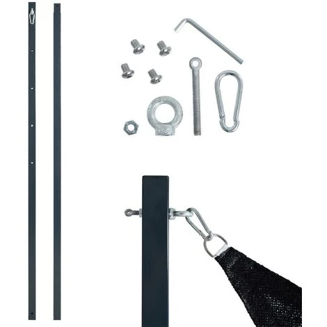 ESTEXO Auvent Poteau Pour Voile Solaire Kit Complet De Support Pour Voile Solaire 1 ESTEXO Auvent Poteau Pour Voile Solaire Kit Complet De Support Pour Voile Solaire