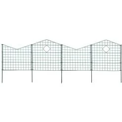 ESTEXO Ensemble De Clôtures D'étang 10 éléments Barrière De Jardin Vert