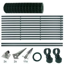 ESTEXO Ensemble Complet De Clôture En Treillis Soudé Ensemble De Clôture De 1,00 X 25 M 9 ESTEXO Ensemble Complet De Clôture En Treillis Soudé Ensemble De Clôture De 1,00 X 25 M -Grillage et accessoire Soldes 29542596 5