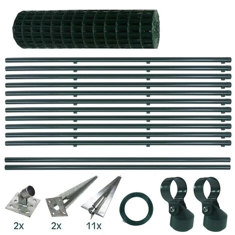 ESTEXO Ensemble Complet De Clôture En Treillis Soudé Ensemble De Clôture De 1,00 X 25 M 5 ESTEXO Ensemble Complet De Clôture En Treillis Soudé Ensemble De Clôture De 1,00 X 25 M – Image 5