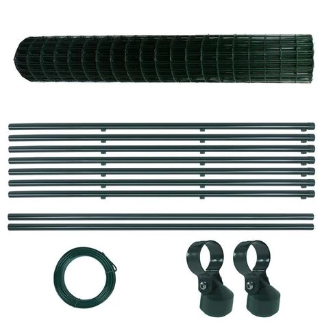 ESTEXO Ensemble Complet De Clôture En Treillis Soudé Ensemble De Clôture De 1,50 X 10 M 5 ESTEXO Ensemble Complet De Clôture En Treillis Soudé Ensemble De Clôture De 1,50 X 10 M – Image 5