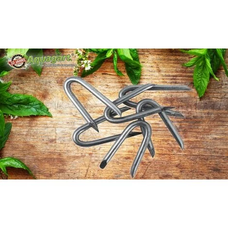AQUAGART 2 Kg De Crampons, Boucles Métalliques, Clôture De Protection Contre La Faune Sauvage, Clôture Forestière, Clôture 2 AQUAGART 2 Kg De Crampons, Boucles Métalliques, Clôture De Protection Contre La Faune Sauvage, Clôture Forestière, Clôture – Image 2