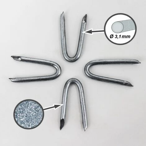 AQUAGART 9 Kg De Crampons, Boucles Métalliques, Clôture De Protection Contre La Faune Sauvage, Clôture Forestière, Clôture 3 AQUAGART 9 Kg De Crampons, Boucles Métalliques, Clôture De Protection Contre La Faune Sauvage, Clôture Forestière, Clôture – Image 3