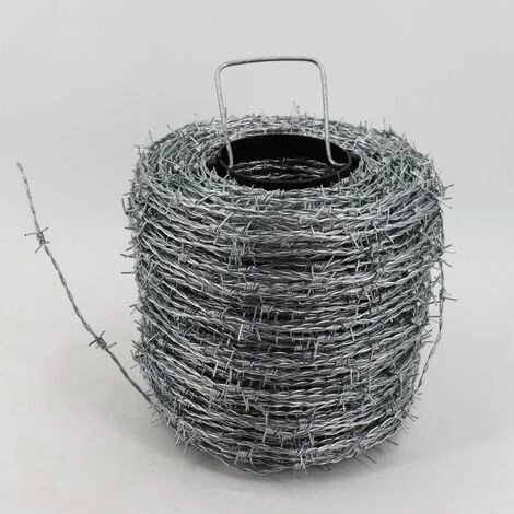 AQUAGART 100 M Fil De Fer Barbelé Galvanisé, 1,6 / 1,7 Mm Pour Clôture De Protection Contre La Faune Sauvage, Clôture Forestière, Grillage Noué 2 AQUAGART 100 M Fil De Fer Barbelé Galvanisé, 1,6 / 1,7 Mm Pour Clôture De Protection Contre La Faune Sauvage, Clôture Forestière, Grillage Noué – Image 2