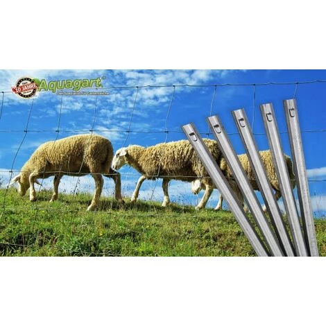 AQUAGART 40 Ancrages De Clôture Profil En W, Ancrages De Sol Pour Clôture De Protection Contre La Faune Sauvage, Clôture Forestière, Clôture De Pâturage, 50 Cm 5 AQUAGART 40 Ancrages De Clôture Profil En W, Ancrages De Sol Pour Clôture De Protection Contre La Faune Sauvage, Clôture Forestière, Clôture De Pâturage, 50 Cm – Image 5